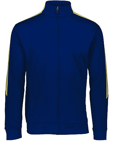 Augusta Sportswear 4396 Youth Medalist Jacket 2.0 in Navy/ vegas gold front view