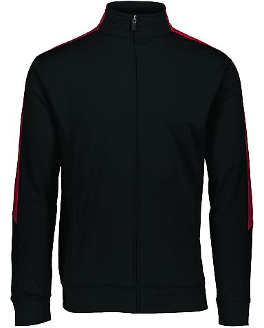 Augusta Sportswear 4396 Youth Medalist Jacket 2.0 in Black/ red front view