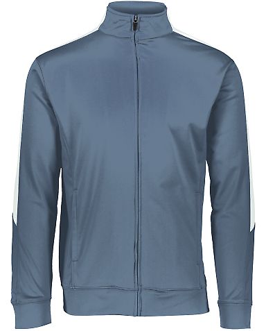 Augusta Sportswear 4396 Youth Medalist Jacket 2.0 in Graphite/ white front view