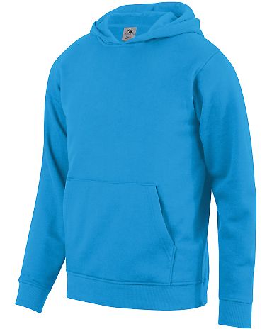 Augusta Sportswear 5415 Youth 60/40 Fleece Hoodie in Power blue front view