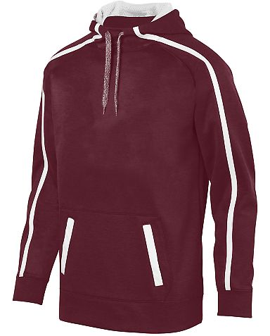 Augusta Sportswear 5555 Youth Stoked Tonal Heather in Maroon/ white front view