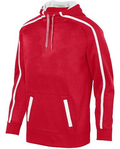Augusta Sportswear 5555 Youth Stoked Tonal Heather in Red/ white front view
