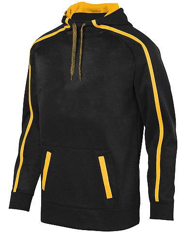 Augusta Sportswear 5555 Youth Stoked Tonal Heather in Black/ gold front view