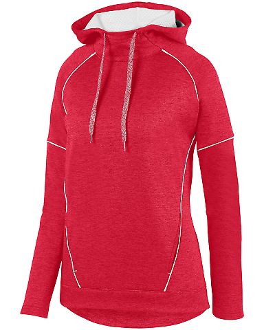 Augusta Sportswear 5556 Ladies Zoe Tonal Heather H in Red/ white front view