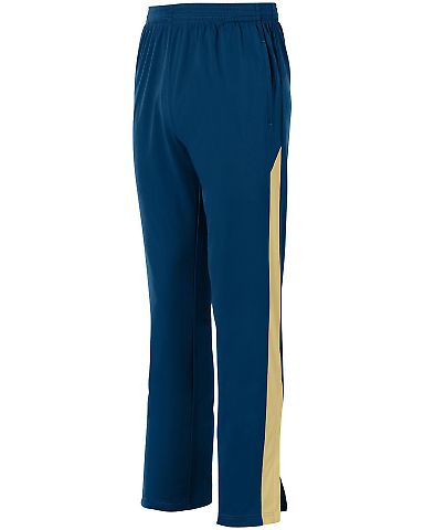 Augusta Sportswear 7760 Medalist Pant 2.0 in Navy/ vegas gold front view