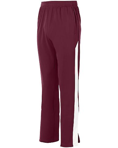 Augusta Sportswear 7760 Medalist Pant 2.0 in Maroon/ white front view