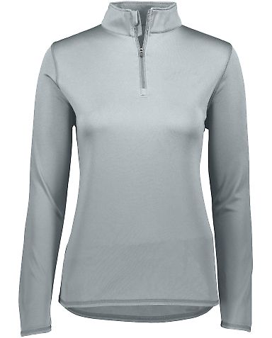 Augusta Sportswear 2787 Women's Attain Quarter-Zip in Silver front view