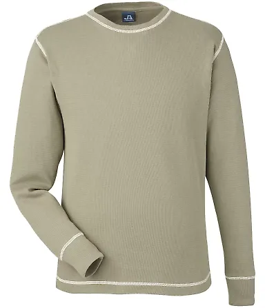 J America 8238 Vintage Long Sleeve Thermal T-Shirt in Olive front view
