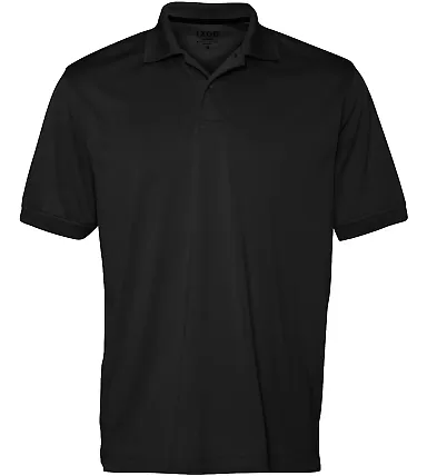 13Z0111/Men's Solid Polo in Black front view