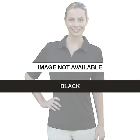 Izod 13Z0117 / Ladies' Solid Jersey Polo Black front view