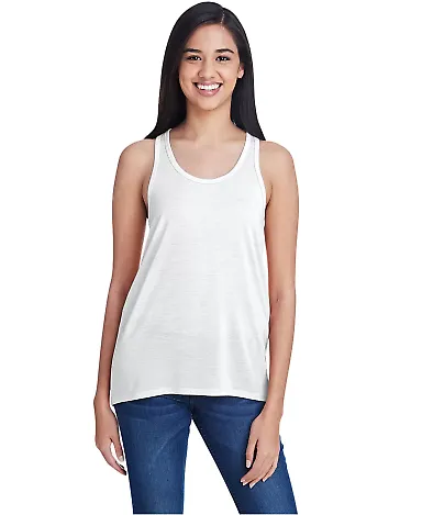 Anvil 32PVL Women's Freedom Racerback Tank Top in White front view