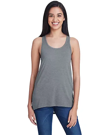 Anvil 32PVL Women's Freedom Racerback Tank Top in Heather graphite front view