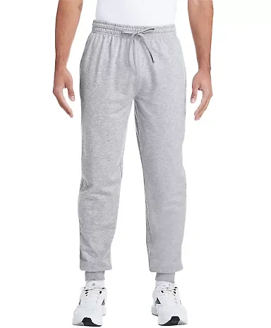 Anvil 73120 French Terry Unisex Joggers in Heather grey front view