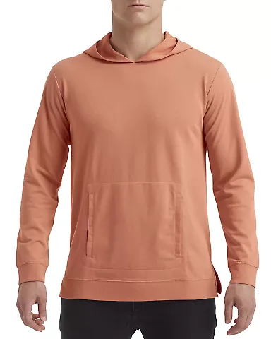 Anvil 73500 French Terry Unisex Hooded Pullover in Terracotta front view