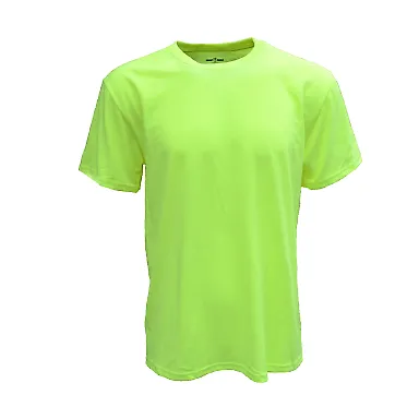 Bright Shield BS106 Adult Basic Tee SAFETY GREEN front view