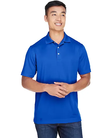 Harriton M353 Men's Double Mesh Polo TRUE ROYAL front view