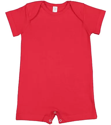 Rabbit Skins 4486 Infant Premium Jersey T-Romper RED front view