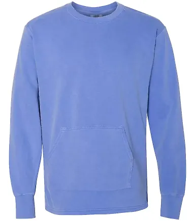 Comfort Colors 1536 French Terry Crewneck FLO BLUE front view