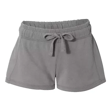 Comfort Colors 1537L Women's French Terry Shorts GREY front view