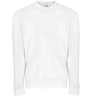 Next Level Apparel 9001 Unisex Crew with Pocket WHITE front view