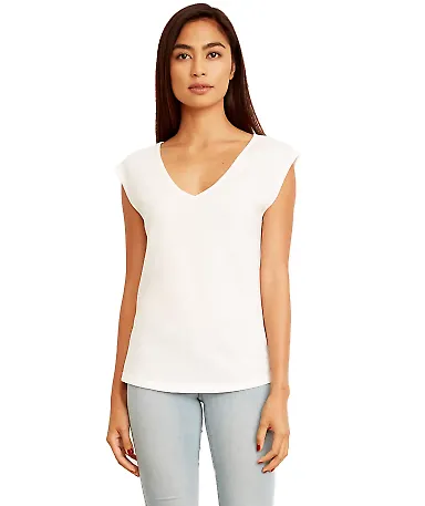 Next Level Apparel 5040 Women's Festival Sleeveles in White front view