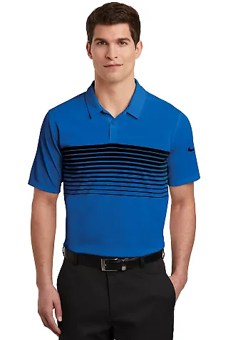 Nike AA1855  Dri-FIT Chest Stripe Polo Game Royal/Blk front view