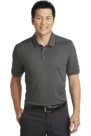 Nike AA1849  Dri-FIT Edge Tipped Polo Anthracite/Blk front view