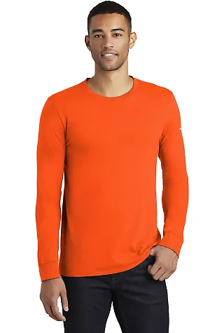 Nike BQ5232  Core Cotton Long Sleeve Tee Brilliant Orng front view
