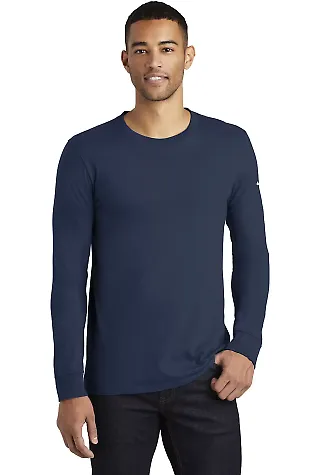 Nike BQ5232  Core Cotton Long Sleeve Tee College Navy front view