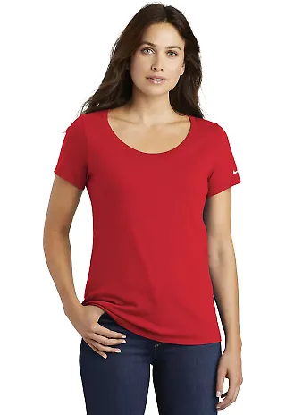 Nike BQ5236  Ladies Core Cotton Scoop Neck  Perfor University Red front view