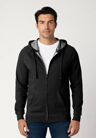 Cotton Heritage M2730 French Terry Full Zip Hoodie Black front view