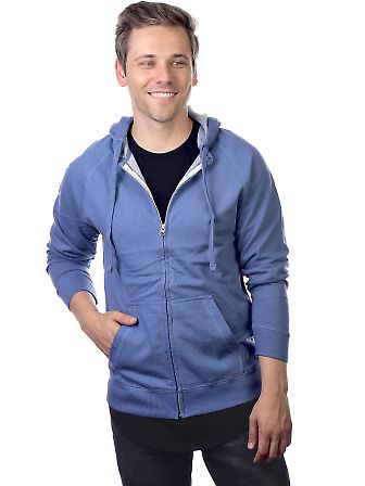 Cotton Heritage M2730 French Terry Full Zip Hoodie Slate front view