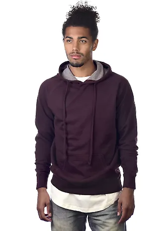 Cotton Heritage M2630 French Terry Pullover Hoodie Wine front view