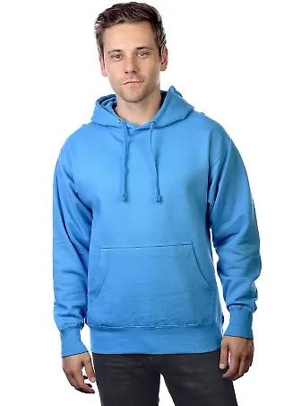 Cotton Heritage M2600 Prem. Pullover Hoodie—Vint Turquoise front view