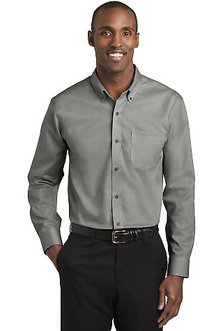 Red House RH240   Pinpoint Oxford Non-Iron Shirt Charcoal front view