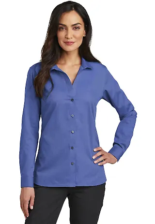 Red House RH470   Ladies Nailhead Non-Iron Shirt Medit Blue front view