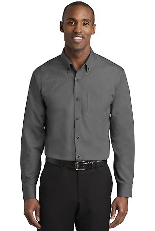 Red House TLRH370   Tall Nailhead Non-Iron Shirt Black front view