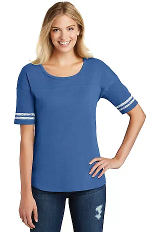 District Clothing DT487 District   Women's Scoreca Hthd Tr Ryl/Wh front view