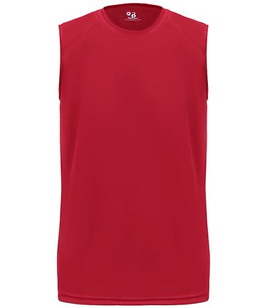 Badger Sportswear 2130 B-Core Sleeveless Youth Tee Red front view