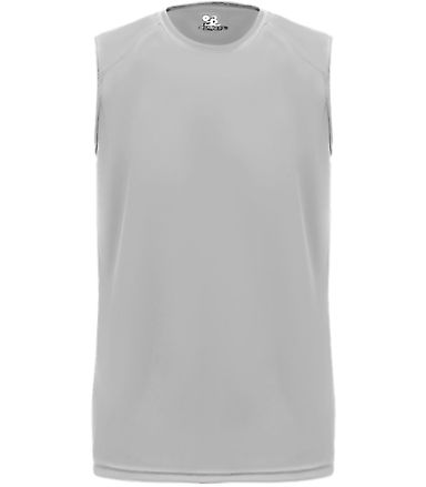 Badger Sportswear 2130 B-Core Sleeveless Youth Tee in Silver front view