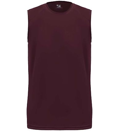 Badger Sportswear 2130 B-Core Sleeveless Youth Tee in Maroon front view