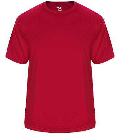 Badger Sportswear 4170 Vent Back Tee in Red front view