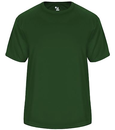 Badger Sportswear 4170 Vent Back Tee in Forest front view