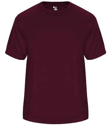 Badger Sportswear 4170 Vent Back Tee Maroon front view