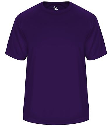 Badger Sportswear 4170 Vent Back Tee in Purple front view