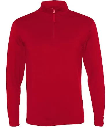 Badger Sportswear 4280 Quarter-Zip Lightweight Pul Red front view