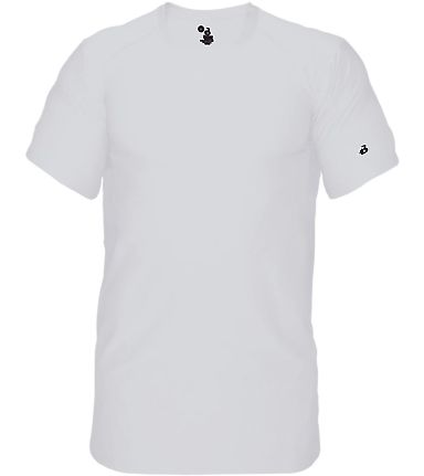 Badger Sportswear 4521 Battle Short Sleeve T-Shirt White front view