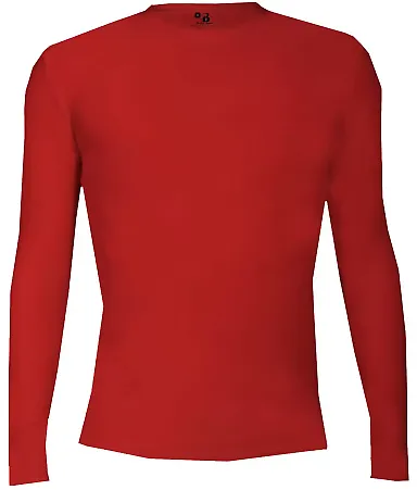 Badger Sportswear 4605 Pro-Compression Long Sleeve in Red front view