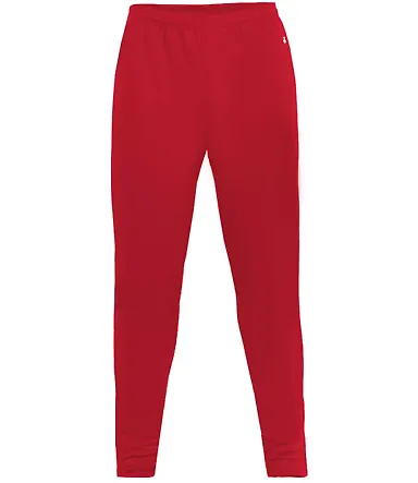 Badger Sportswear 1575 Unbrushed Poly Trainer Pant Red front view