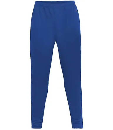 Badger Sportswear 1575 Unbrushed Poly Trainer Pant Royal front view